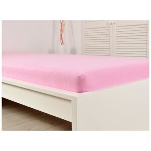 Prostěradlo Jersey bavlna IDEAL 90x200 cm - Růžová