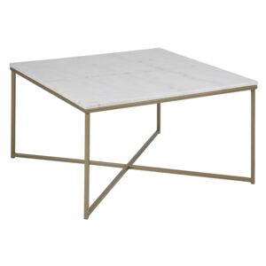 SCANDI Bílý mramorový konferenční stolek Venice 80x80 cm