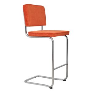 Oranžová barová židle Zuiver Ridge Kink Rib
