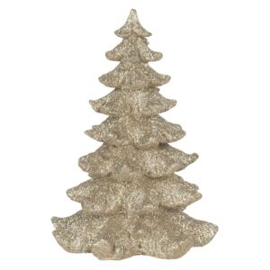 Dekorace vánoční zlatý strom - 15*15*21 cm