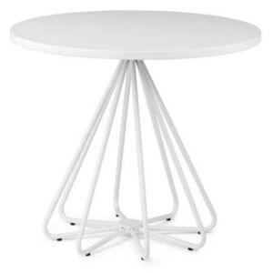 Mara Bílý kovový designový stůl Pepe H50 44x44 cm
