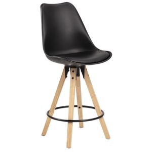 SCANDI Černá plastová barová židle Damian 101,5 cm