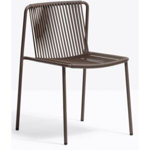 Pedrali Tmavě hnědá kovová zahradní židle Tribeca 3660