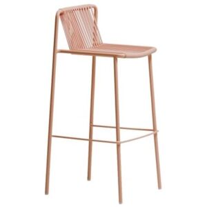 Pedrali Růžová kovová barová židle Tribeca 3668
