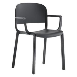 Pedrali Černá plastová židle Dome 265 s područkami