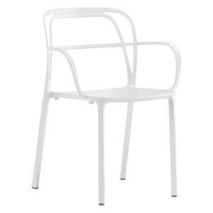 Pedrali Bílá kovová židle Intrigo 3715