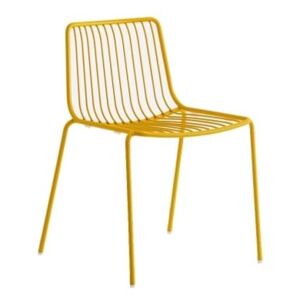 Pedrali Žlutá kovová židle Nolita 3650