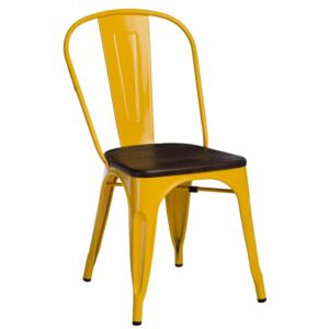 Židle PARIS WOOD žlutá borovice kartáčovaná