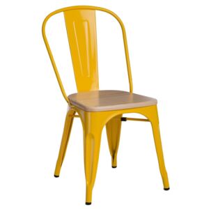 Židle PARIS WOOD žlutá borovice přírodní