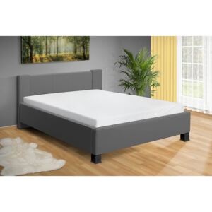 Nabytekmorava Luxusní postel Fanny 120x200 cm Barva látka: šedá eko kůže, Úložný prostor: s úložným prostorem