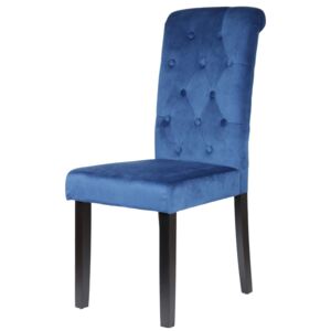 Emi čalouněná židle modrý – velur