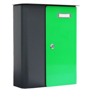 Rottner vodotěsná poštovní schránka SPLASHY Antracit + neonově zelená