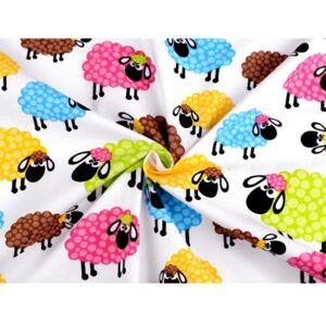 Bavlněná Multicolor ovečky metráž bavlna