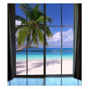 Vliesové fototapety na zeď Pláž za oknem | MS-3-0203 | 225x250 cm