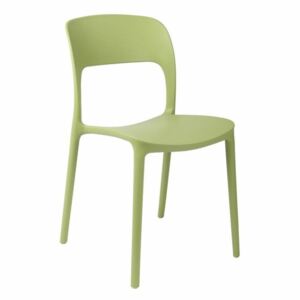 Culty Zelená plastová jídelní židle Lexi