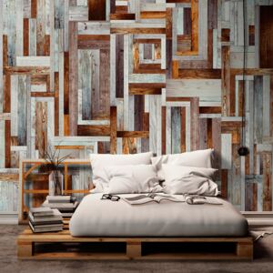 Tapeta Bimago - Labyrinth of wooden planks + lepidlo zdarma role 50x1000 cm