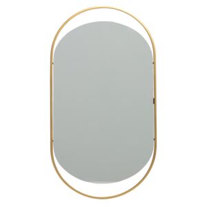 Hoorns Závěsné oválné kovové zrcadlo Antique 57x27 cm