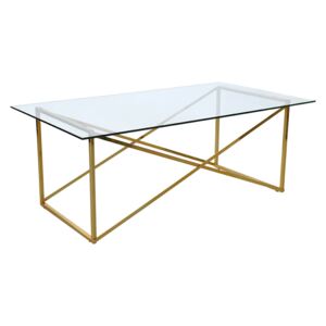 Zlatý skleněný konferenční stolek RGE Cross 120 x 65 cm