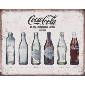Plechová cedule: Coca-Cola (Retro láhve) - 30x40 cm