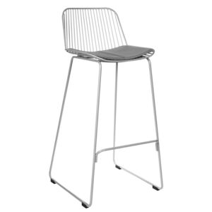 Culty Šedá kovová barová židle Amelia 66 cm