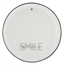 Talíř dezertní SMILE, černá, 16 cm Bastion Collections RJ-CAKE-020-BT