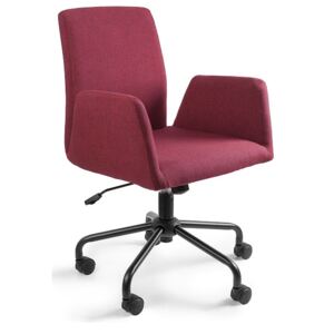 OfficeLab Červená konferenční židle Bela na kolečkách
