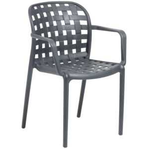 Tmavě šedá pletená zahradní židle LaForma Onha