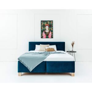 Čalouněná postel s úložným prostorem Jitřenka 180x200 Potah: Modrý samet
