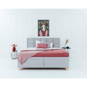 Čalouněná postel s úložným prostorem Polárka 180x200 Potah: Šedivý samet