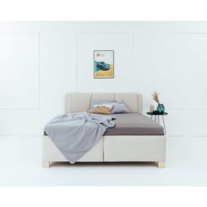 Čalouněná postel s úložným prostorem Večerka 180x200 Potah: Krémový samet