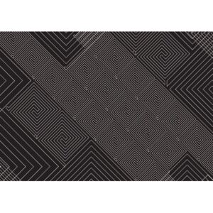 Vliesové fototapety 1480 VEXL, rozměr 208 cm x 146 cm, geometrický vzor černo bílý, IMPOL TRADE