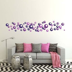 Samolepka na zeď GLIX - Bubliny Fialová 3 x 30 x 45 cm