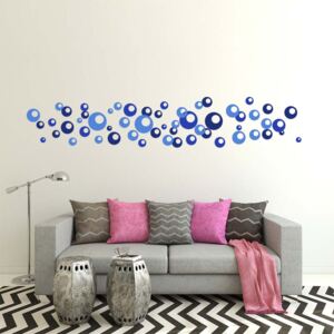 Samolepka na zeď GLIX - Bubliny Modrá 3 x 30 x 45 cm