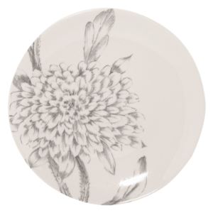 Jídelní talíř - Ø 25*2 cm Grey Flowers