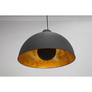 Moebel Living Černozlaté kovové závěsné světlo Sydney 55 cm