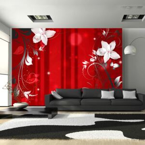 Fototapeta Bimago - Flowering scarlet + lepidlo ZDARMA 200x140 cm