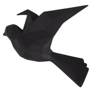 Time for home Černý nástěnný věšák Origami Bird M
