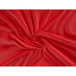 Saténové prostěradlo (180 x 200 cm) - Červená