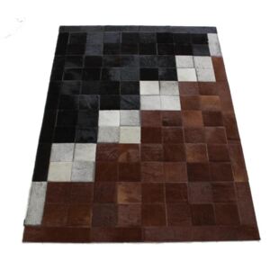 Kožený koberec Skejby tricolor L L