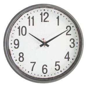 Retro nástěnné hodiny s úmyslným rezem - Ø 39*5 cm / 1*AA