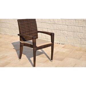 Exterio Cuba komfort židle hnědá