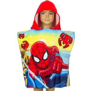 SUN CITY Pončo Spiderman Ultimate s kapucí bavlna velur 50x100 cm