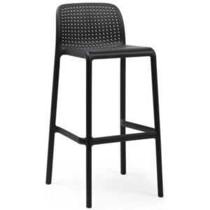 Barová židle Bora (antracitová), polypropylen
