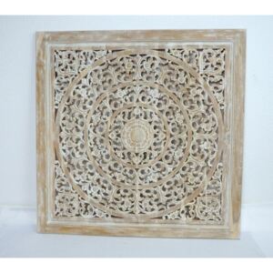 Obraz Mandala , teakové dřevo,ruční práce 100x100 cm