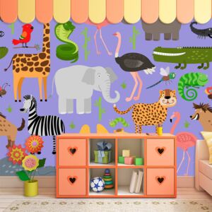 Tapeta SABLIO - Animované safari 125x75 cm