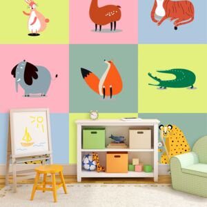 Tapeta SABLIO - Zvířátka ze Zoo 125x75 cm