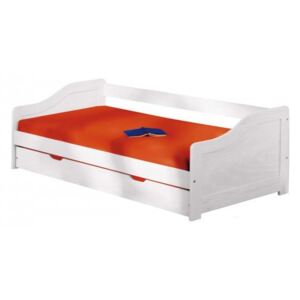 Dřevěná postel Lucie 90x200 cm, bílá