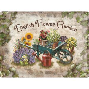 Nostalgic Art Plechová cedule: English Flower Garden - 30x40 cm