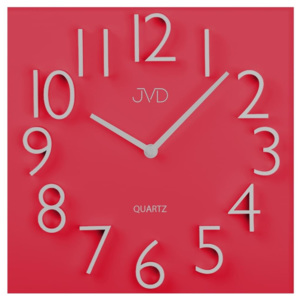 Designové nástěnné hodiny JVD HB27 červené