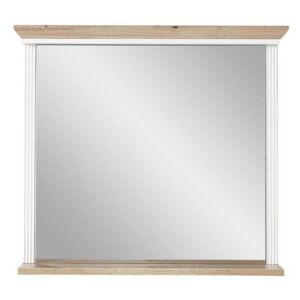 Zrcadlo JASMIN pinie bílá/dub, šířka 93 cm
